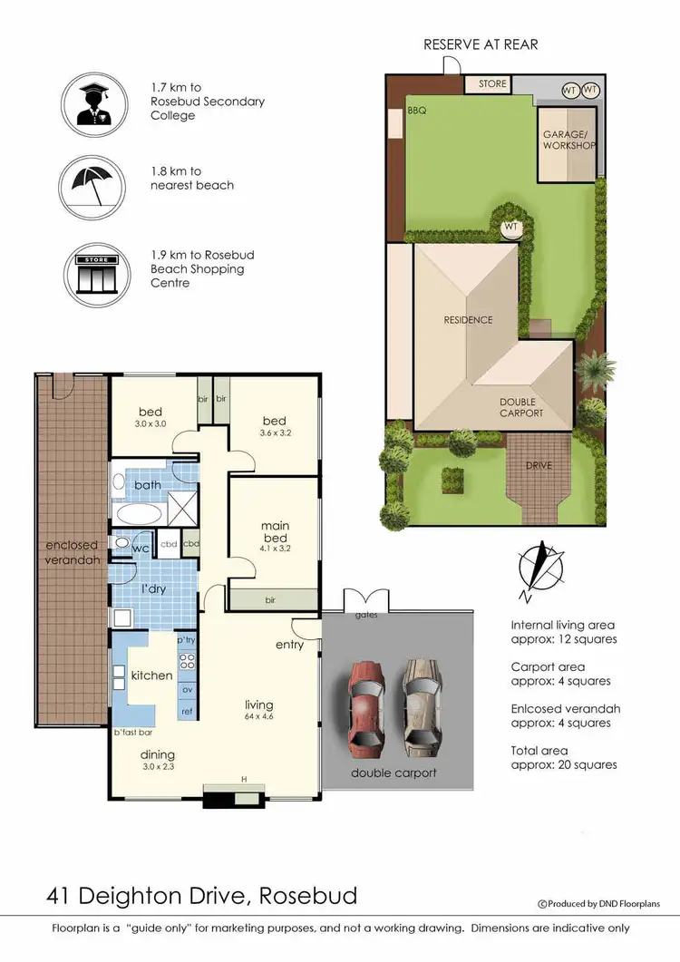 Floorplan of Homely house listing, 41 Deighton Drive, Rosebud VIC 3939