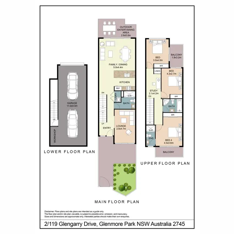 Floorplan of Homely townhouse listing, 2/119 Glengarry Drive, Glenmore Park NSW 2745