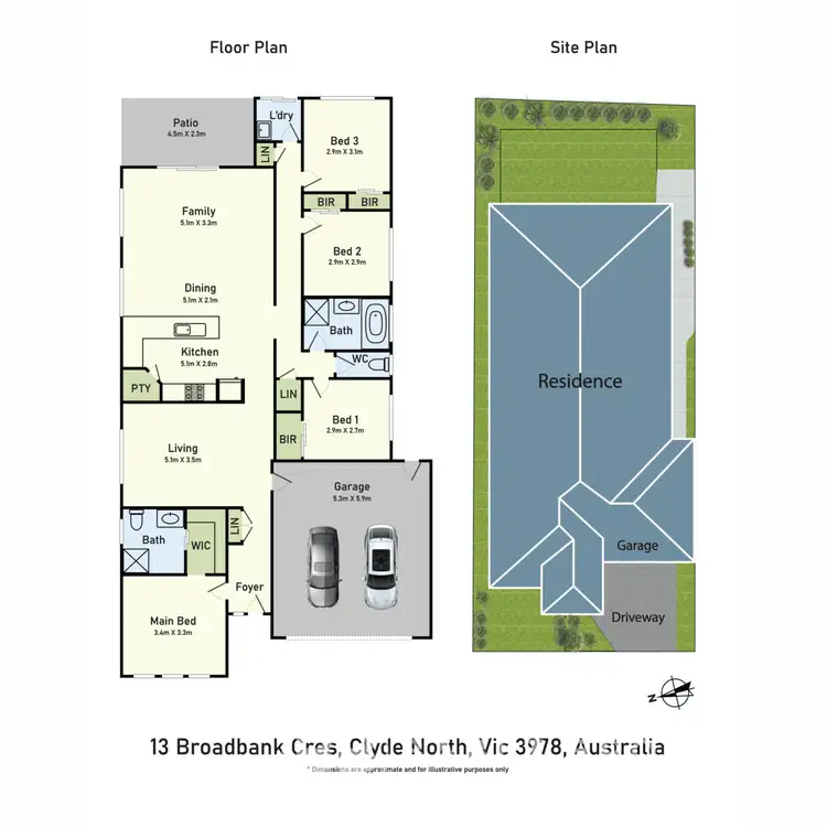 Floorplan of Homely house listing, 13 Broadbank Crescent, Clyde North VIC 3978