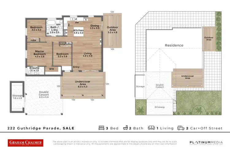 Floorplan of Homely house listing, 222 Guthridge Parade, Sale VIC 3850