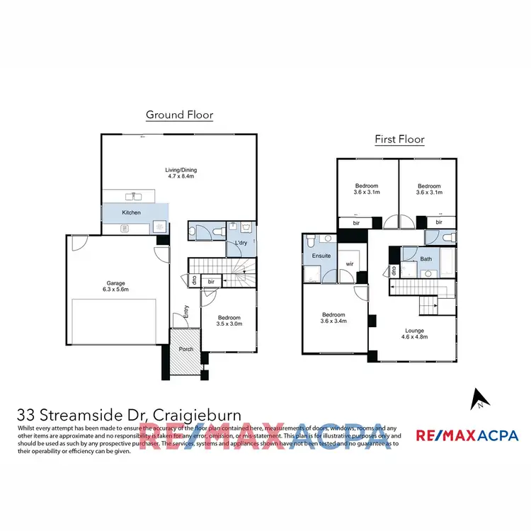 Floorplan of Homely house listing, 33 Streamside Drive, Craigieburn VIC 3064