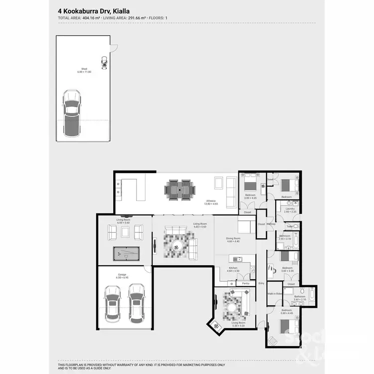 Floorplan of Homely house listing, 4 Kookaburra Drive, Kialla VIC 3631