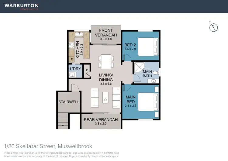 Floorplan of Homely unit listing, 1/30 Skellatar Street, Muswellbrook NSW 2333