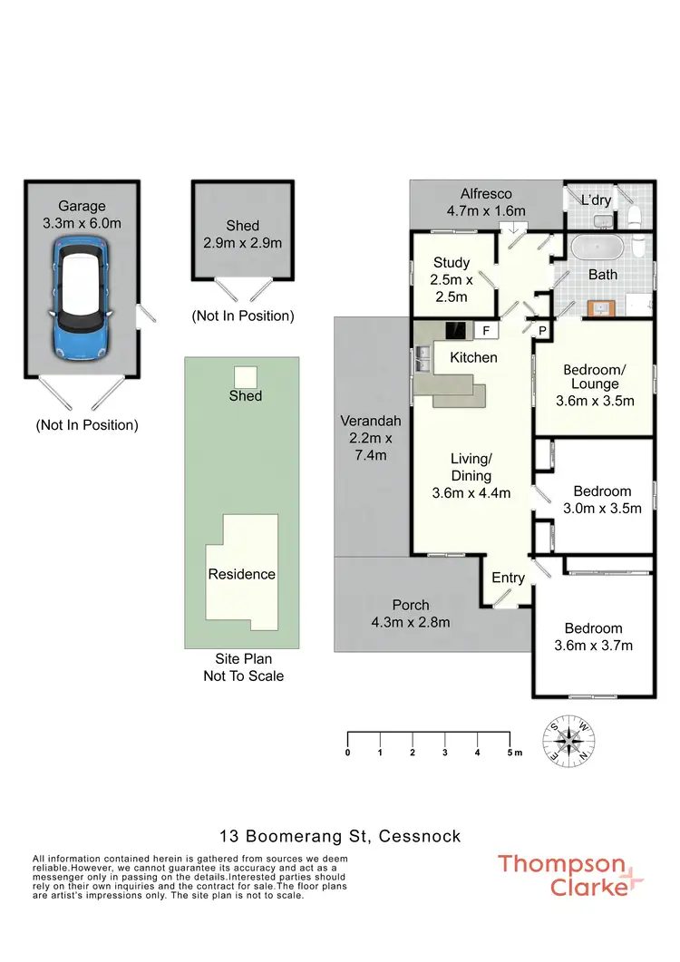Floorplan of Homely house listing, 13 Boomerang Street, Cessnock NSW 2325