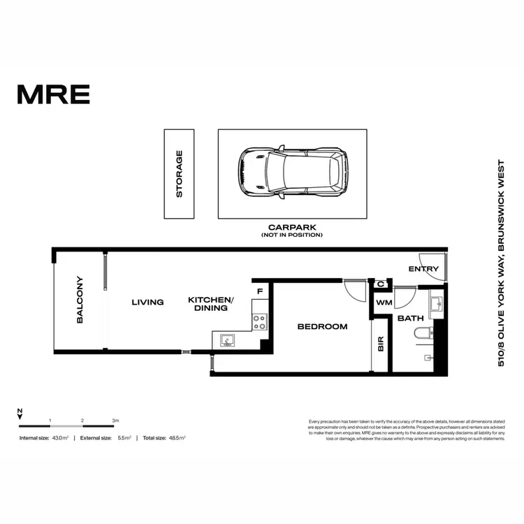 Floorplan of Homely apartment listing, 510/8 Olive York Way, Brunswick West VIC 3055