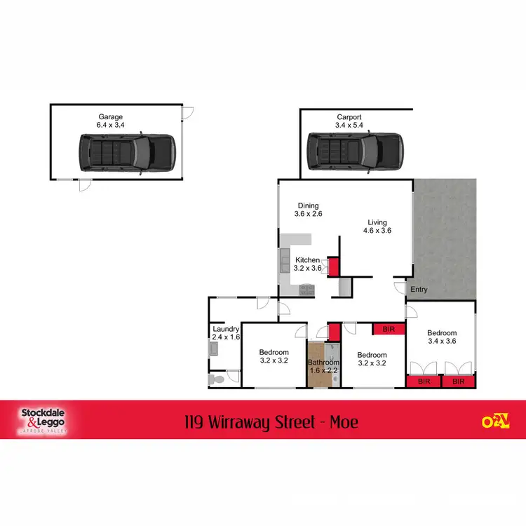 Floorplan of Homely house listing, 119 Wirraway Street, Moe VIC 3825