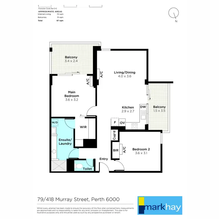 Floorplan of Homely apartment listing, 79/418 Murray Street, Perth WA 6000