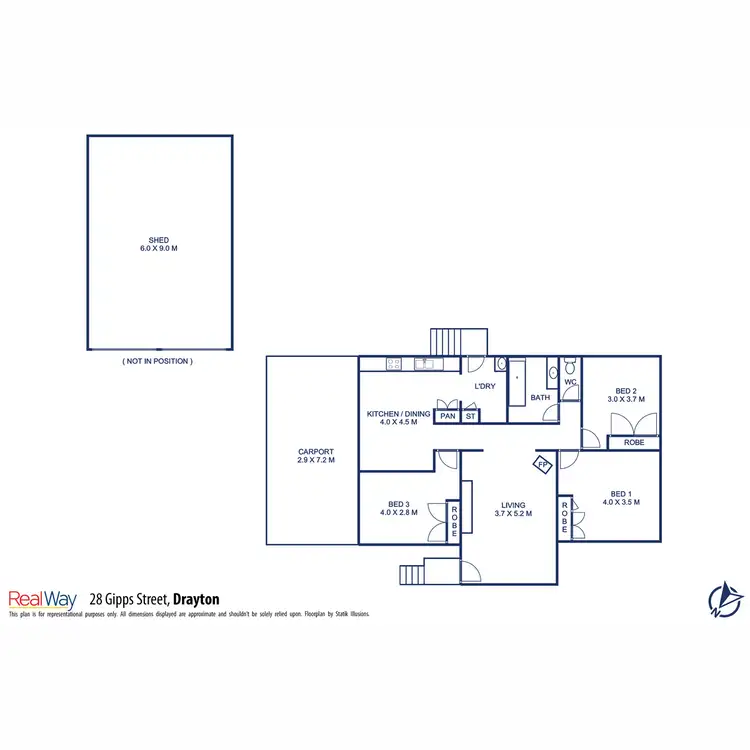 Floorplan of Homely house listing, 28 Gipps Street, Drayton QLD 4350