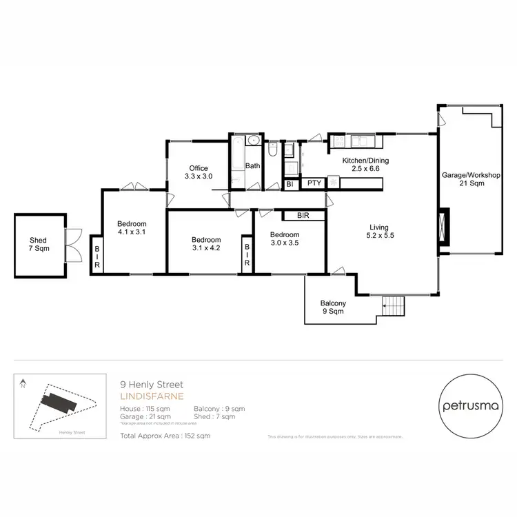 Floorplan of Homely house listing, 9 Henley Street, Lindisfarne TAS 7015