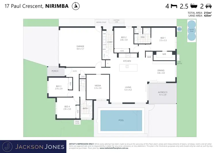 Floorplan of Homely house listing, 17 Paul Crescent, Nirimba QLD 4551