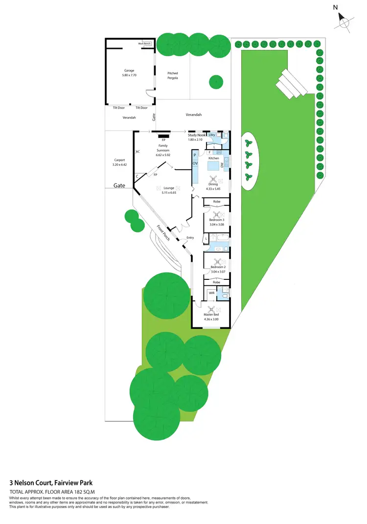 Floorplan of Homely house listing, 3 Nelson Court, Fairview Park SA 5126