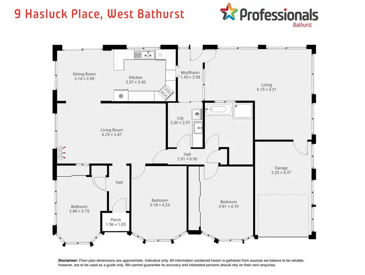 Floorplan of Homely house listing, 9 Hasluck Place, West Bathurst NSW 2795