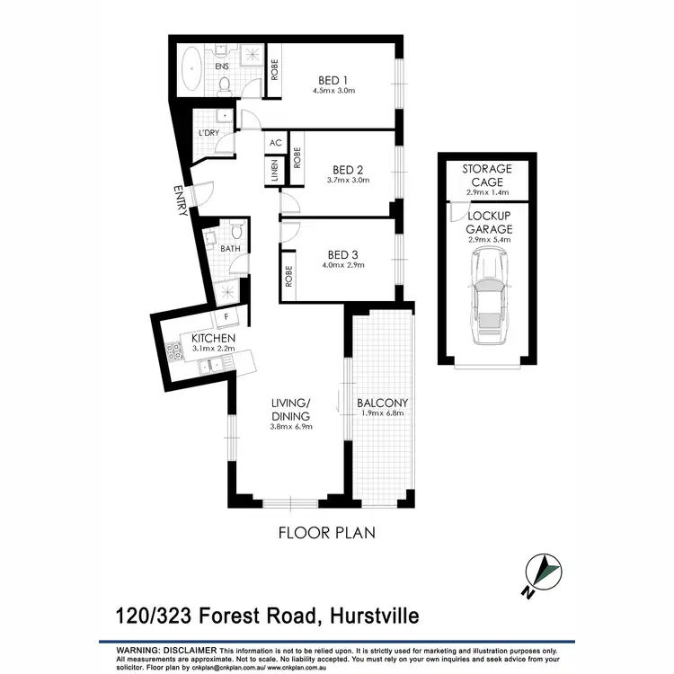 Floorplan of Homely apartment listing, 120/323 Forest Road, Hurstville NSW 2220