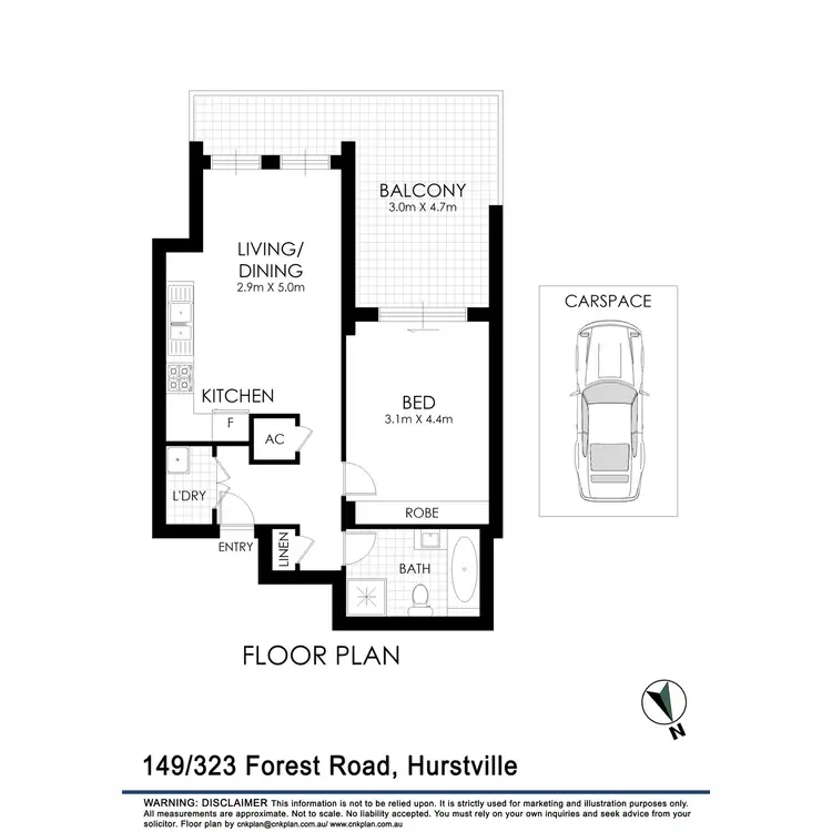 Floorplan of Homely apartment listing, 149/323 Forest Road, Hurstville NSW 2220