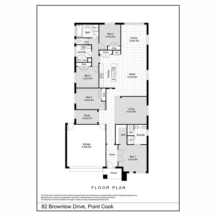 Floorplan of Homely house listing, 82 Brownlow Drive, Point Cook VIC 3030
