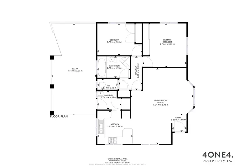 Floorplan of Homely unit listing, 1/1 Hanlon Street, Claremont TAS 7011