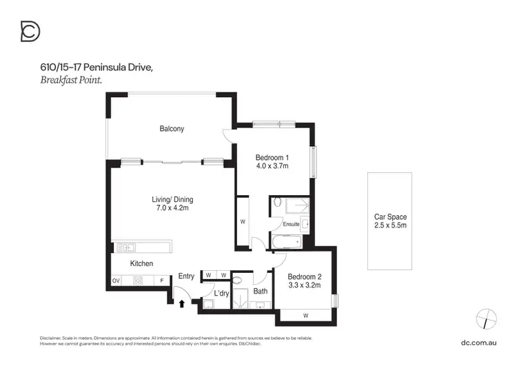 Floorplan of Homely apartment listing, 610/15-17 Peninsula Drive, Breakfast Point NSW 2137