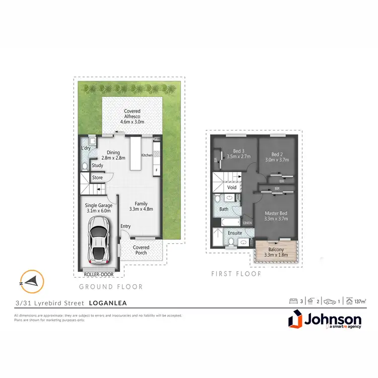 Floorplan of Homely townhouse listing, 3/31 Lyrebird Street, Loganlea QLD 4131