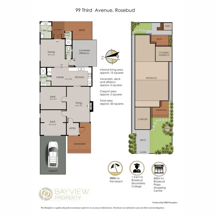 Floorplan of Homely house listing, 99 Third Avenue, Rosebud VIC 3939