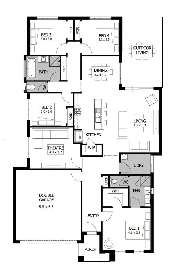 Floorplan of Homely house listing, 41 Brushgrove Circuit, Calderwood NSW 2527