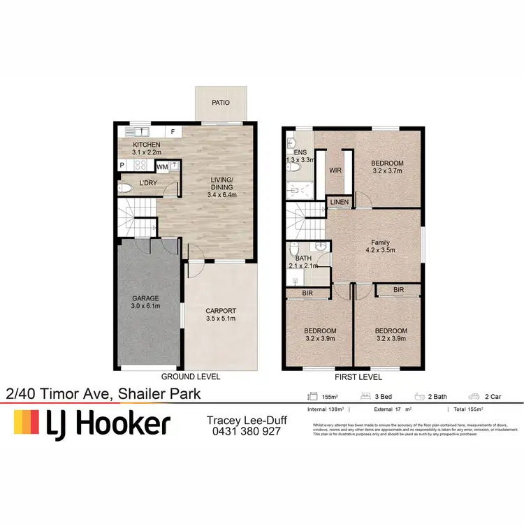 Floorplan of Homely townhouse listing, 2/40 TIMOR Avenue, Loganholme QLD 4129
