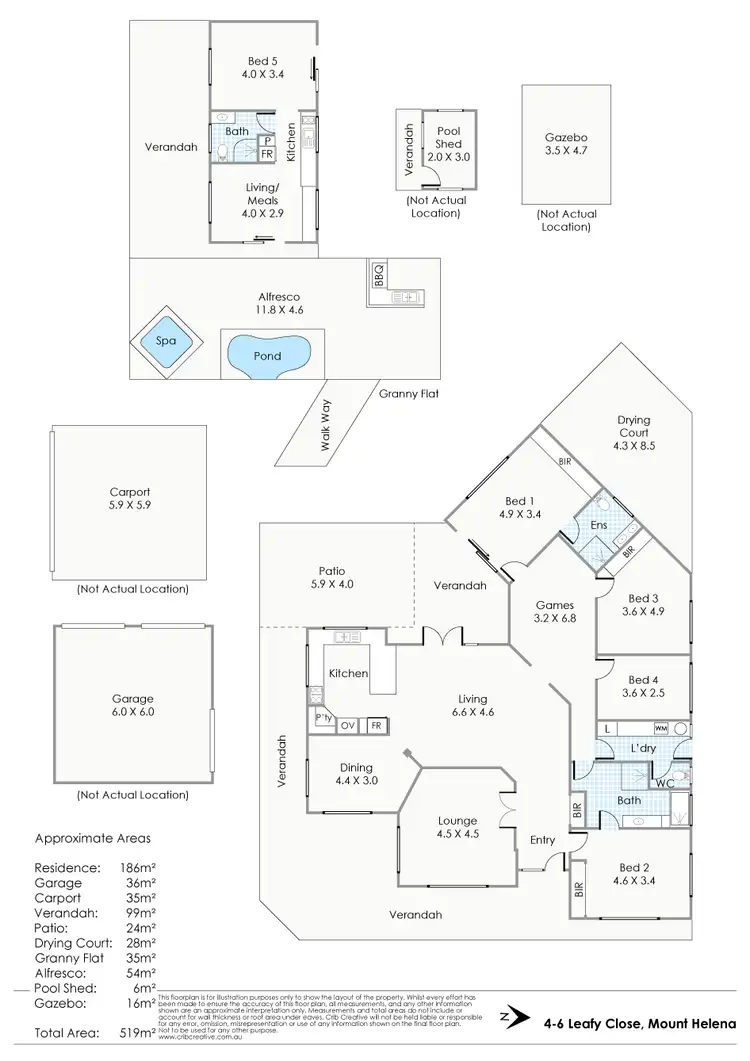 Floorplan of Homely house listing, 4-6 Leafy Close, Mount Helena WA 6082