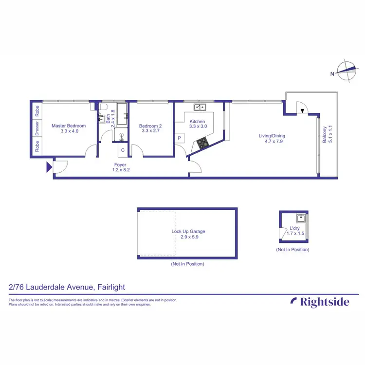 Floorplan of Homely apartment listing, 2/76 Lauderdale Avenue, Fairlight NSW 2094