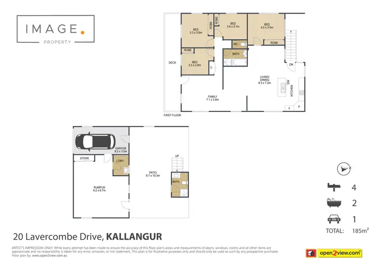 Floorplan of Homely house listing, 20 Lavercombe Drive, Kallangur QLD 4503