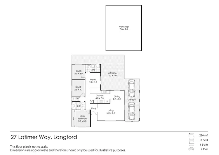 Floorplan of Homely house listing, 27 Latimer Way, Langford WA 6147