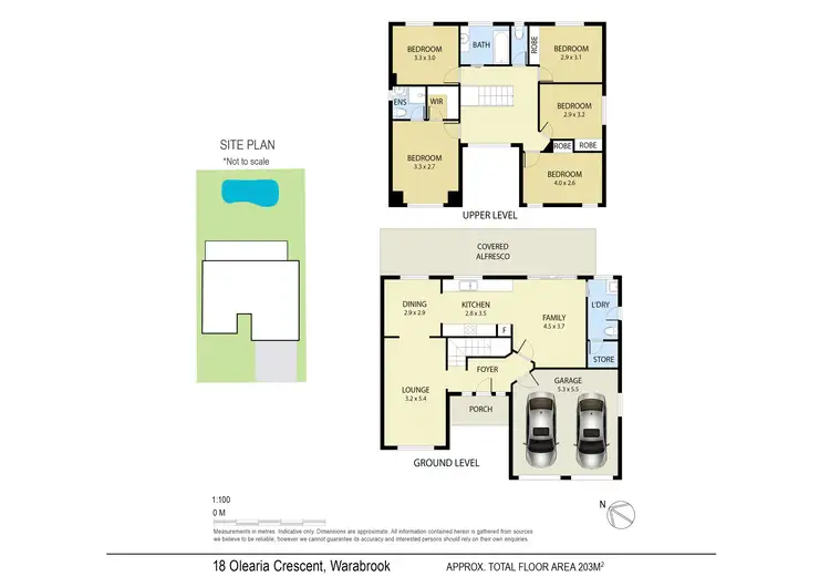 Floorplan of Homely house listing, 18 Olearia Cr, Warabrook NSW 2304