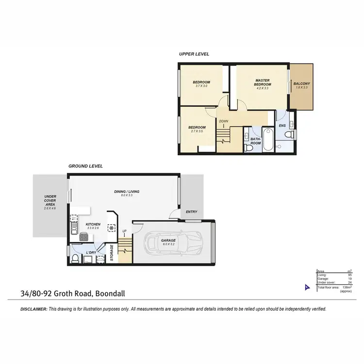 Floorplan of Homely townhouse listing, 34/80-92 Groth Road, Boondall QLD 4034