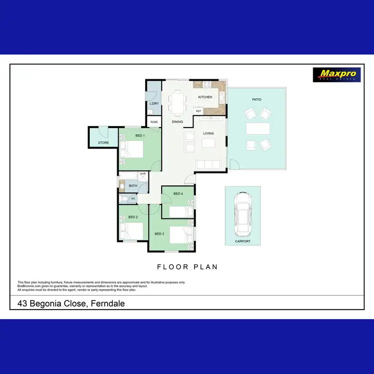 Floorplan of Homely villa listing, 43 Begonia Close, Ferndale WA 6148