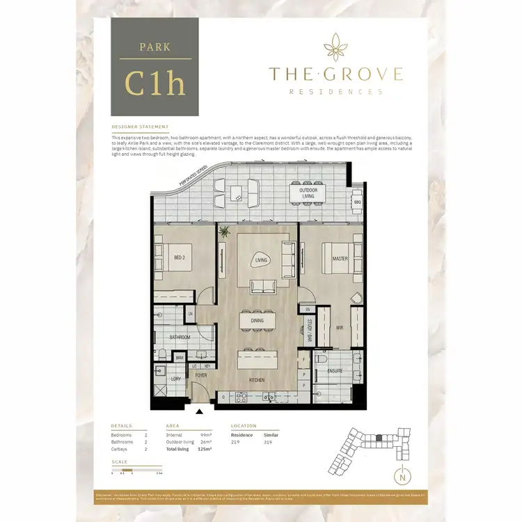 Floorplan of Homely apartment listing, 219/1 Airlie Street, Claremont WA 6010