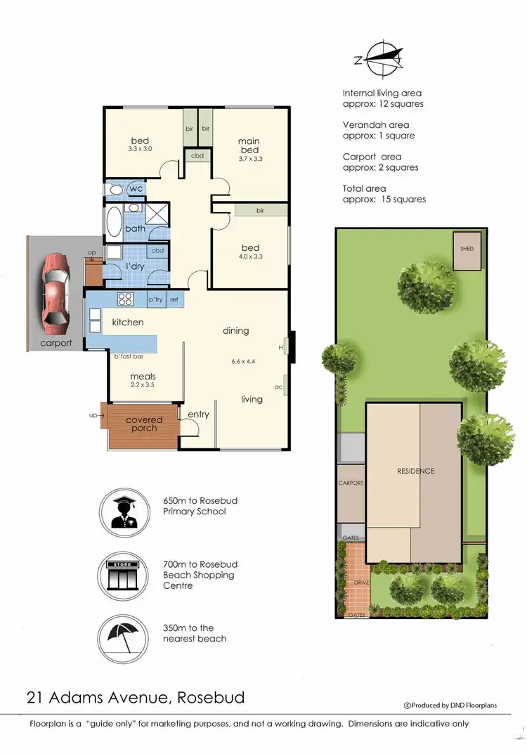 Floorplan of Homely house listing, 21 Adams Avenue, Rosebud VIC 3939