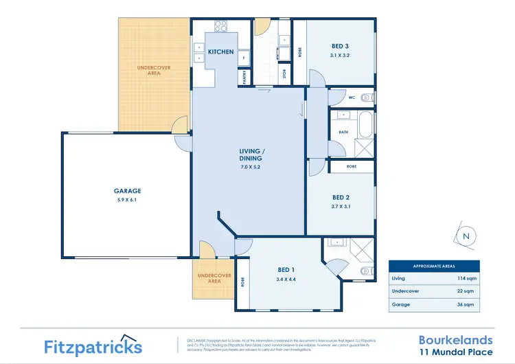 Floorplan of Homely house listing, 11 Murndal Place, Bourkelands NSW 2650