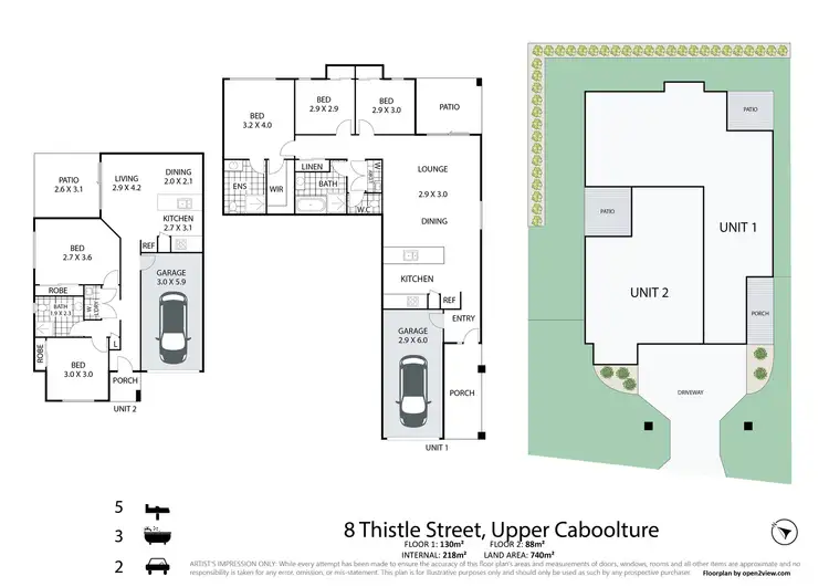 Floorplan of Homely other listing, 1 & 2/8 Thistle Street, Upper Caboolture QLD 4510