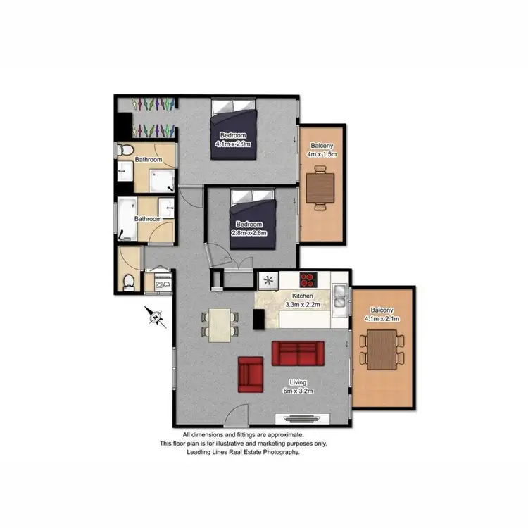 Floorplan of Homely apartment listing, 3/16 Phillips Street, Spring Hill QLD 4000