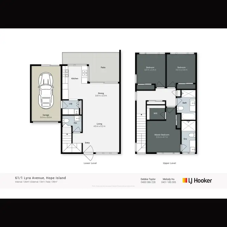 Floorplan of Homely townhouse listing, 61/1 Lyra Avenue, Hope Island QLD 4212