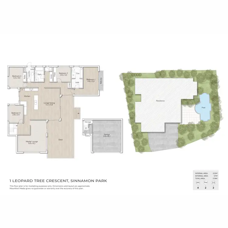 Floorplan of Homely house listing, 1 Leopard Tree Crescent, Sinnamon Park QLD 4073