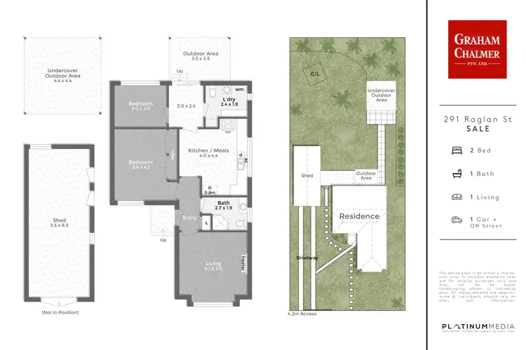Floorplan of Homely house listing, 291 Raglan Street, Sale VIC 3850