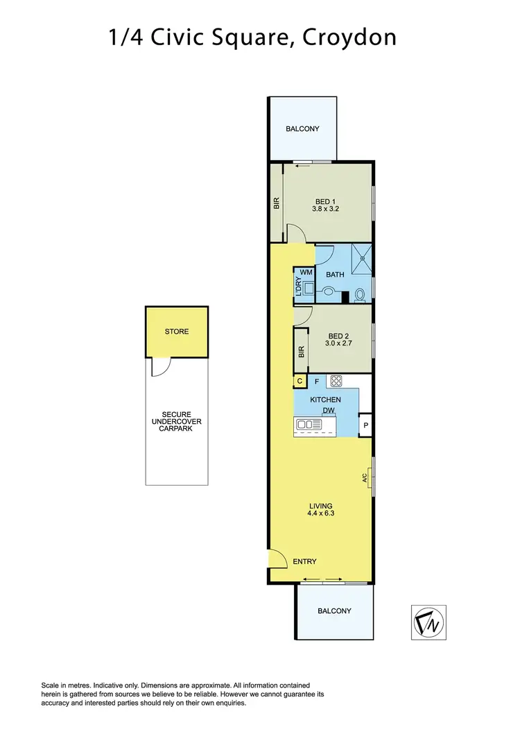 Floorplan of Homely unit listing, 1/4 Civic Square, Croydon VIC 3136