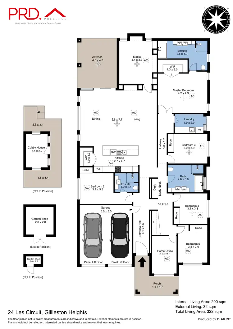 Floorplan of Homely house listing, 24 Les Circuit, Gillieston Heights NSW 2321