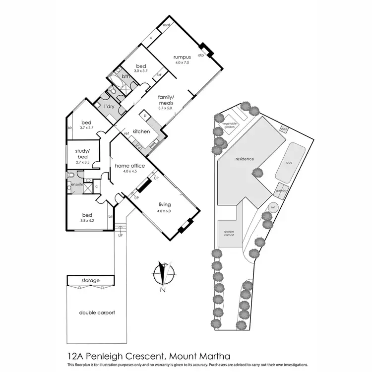 Floorplan of Homely house listing, 12A Penleigh Crescent, Mount Martha VIC 3934