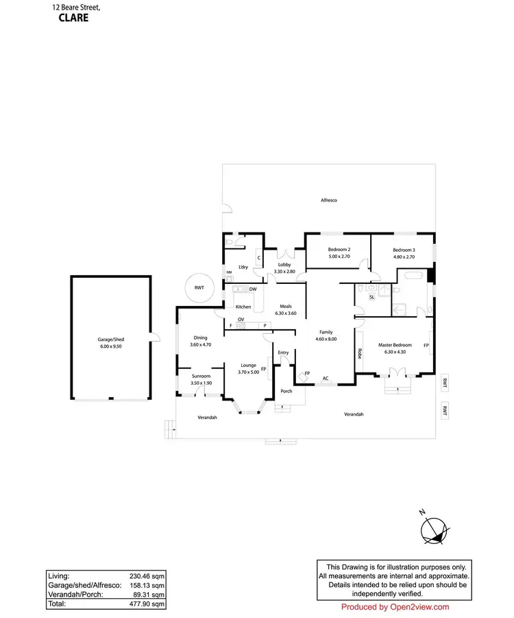 Floorplan of Homely house listing, 12 Beare Street, Clare SA 5453