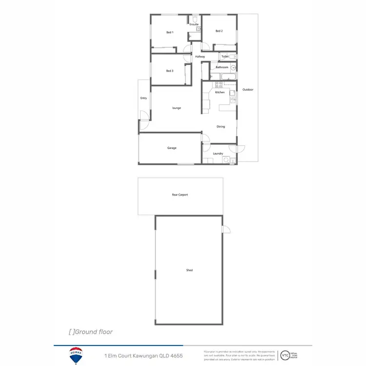 Floorplan of Homely house listing, 1 Elm Court, Kawungan QLD 4655