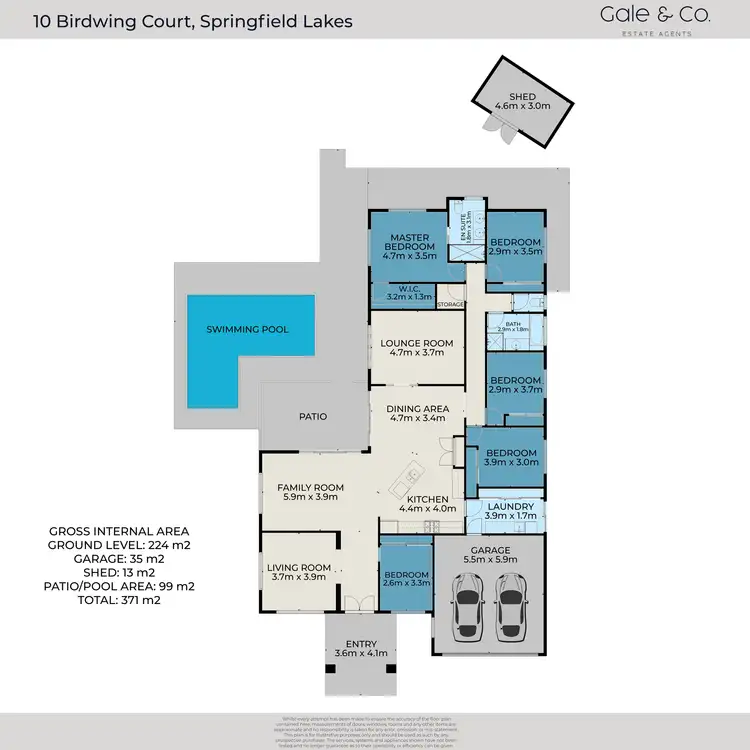 Floorplan of Homely house listing, 10 Birdwing Court, Springfield Lakes QLD 4300
