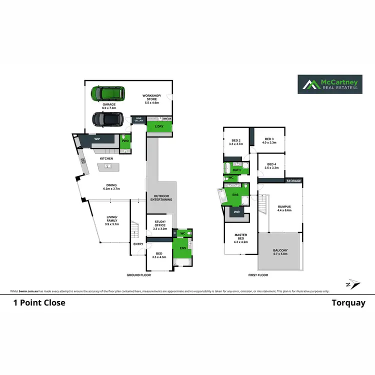 Floorplan of Homely house listing, 1 Point Close, Torquay VIC 3228