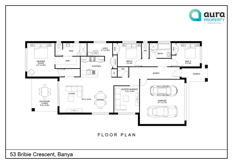 Floorplan of Homely house listing, 53 Bribie Crescent, Banya QLD 4551