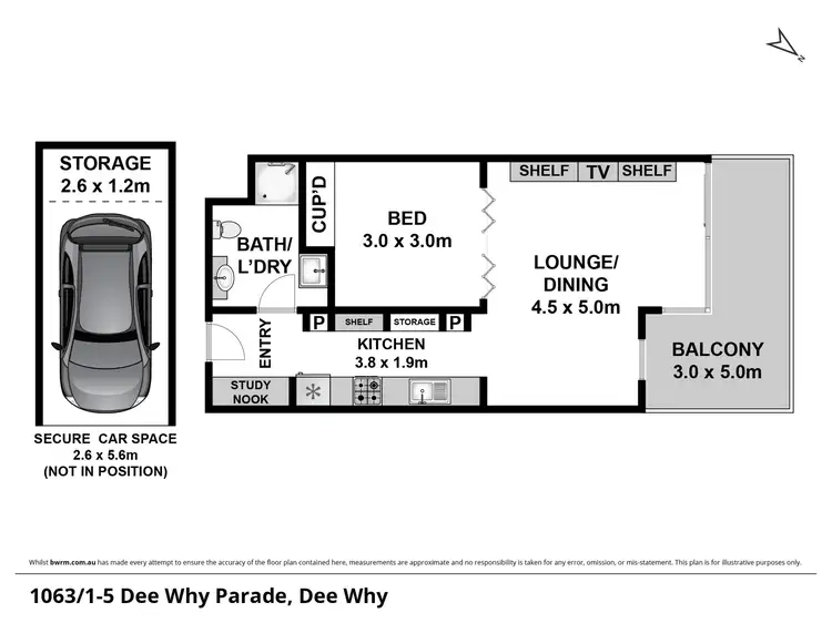 Floorplan of Homely apartment listing, 1063/1-5 Dee Why Parade, Dee Why NSW 2099