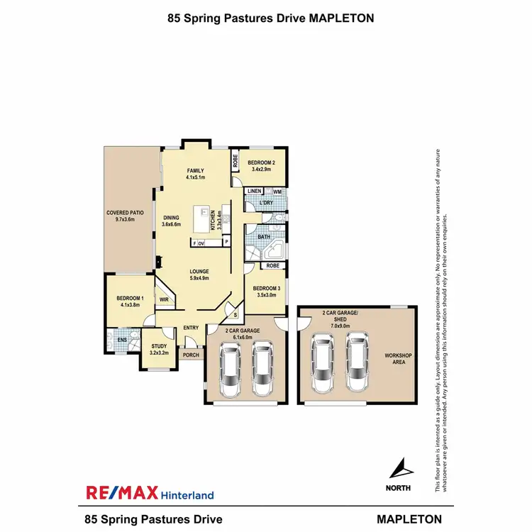 Floorplan of Homely house listing, 85 Spring Pastures Drive, Mapleton QLD 4560